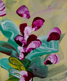 Floral 1 (acrylic on canvas, 8 x 10 in.)