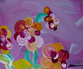 Floral 20 (acrylic on canvas, 10 x 8 in.)