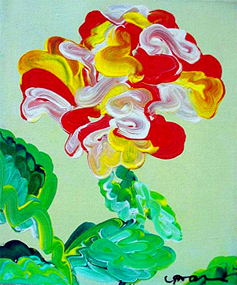 Floral 23 (acrylic on canvas, 8 x 10 in.)