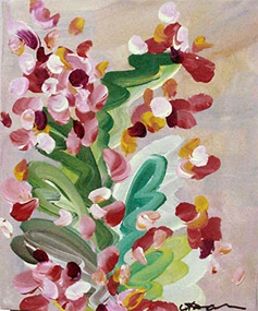 Floral 22 (acrylic on canvas, 8 x 10 in.)