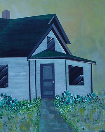 Farmhouse Nineteen (acrylic on canvas, 24 in. X 30 in.)